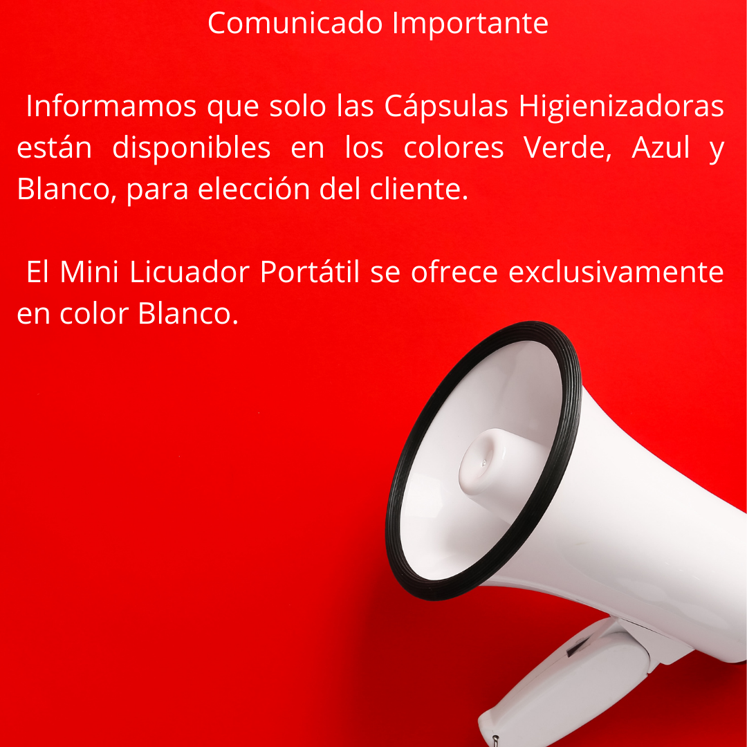 🎁 Kit Especial. Cápsula Higienizadora + Mini Liquidificador Portátil.