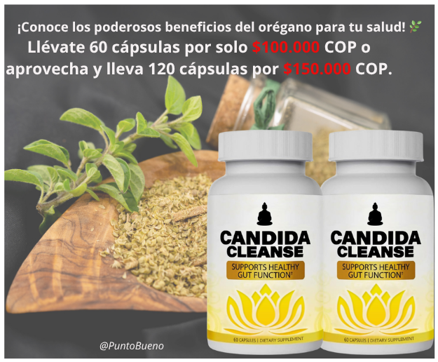 Candida Cleanse® reduce los antojos, reduce los olores corporales, alivia la inflamación abdominal y te ayuda a recuperar tu energía. 🔥🔥 1 unidad por $100.000 COP o 2 unidades por