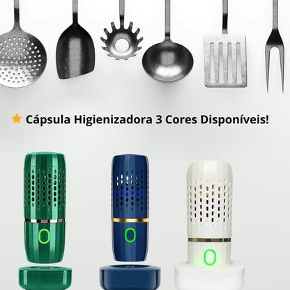 🎁 Kit Especial. Cápsula Higienizadora + Mini Liquidificador Portátil.