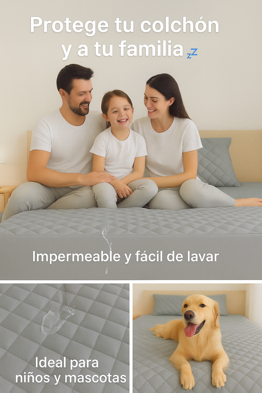¡Colchón manchado, nunca más! Funda de colchón acolchada gruesa impermeable, Protector de colchón.